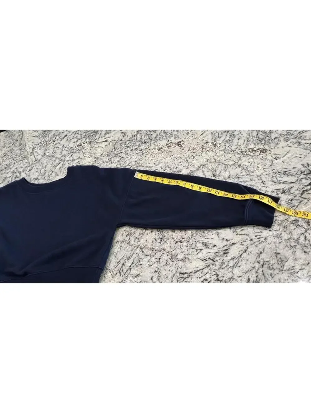 Junior's Size M Cropped Navy Blue Sweatshirt Fleece Lined Wild Fable - Picture 5 of 7